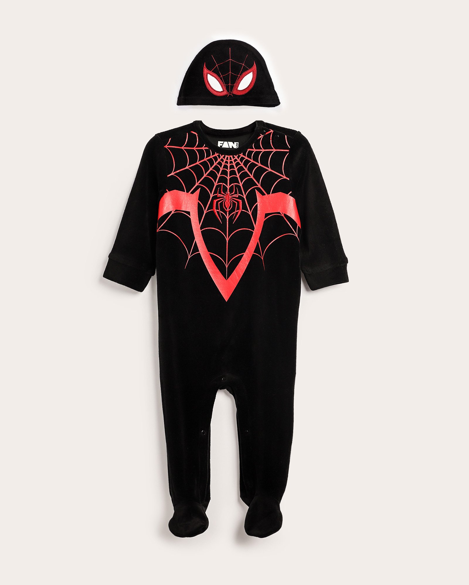 Macacão bebê aveludado Miles Morales - preto | FANLAB
