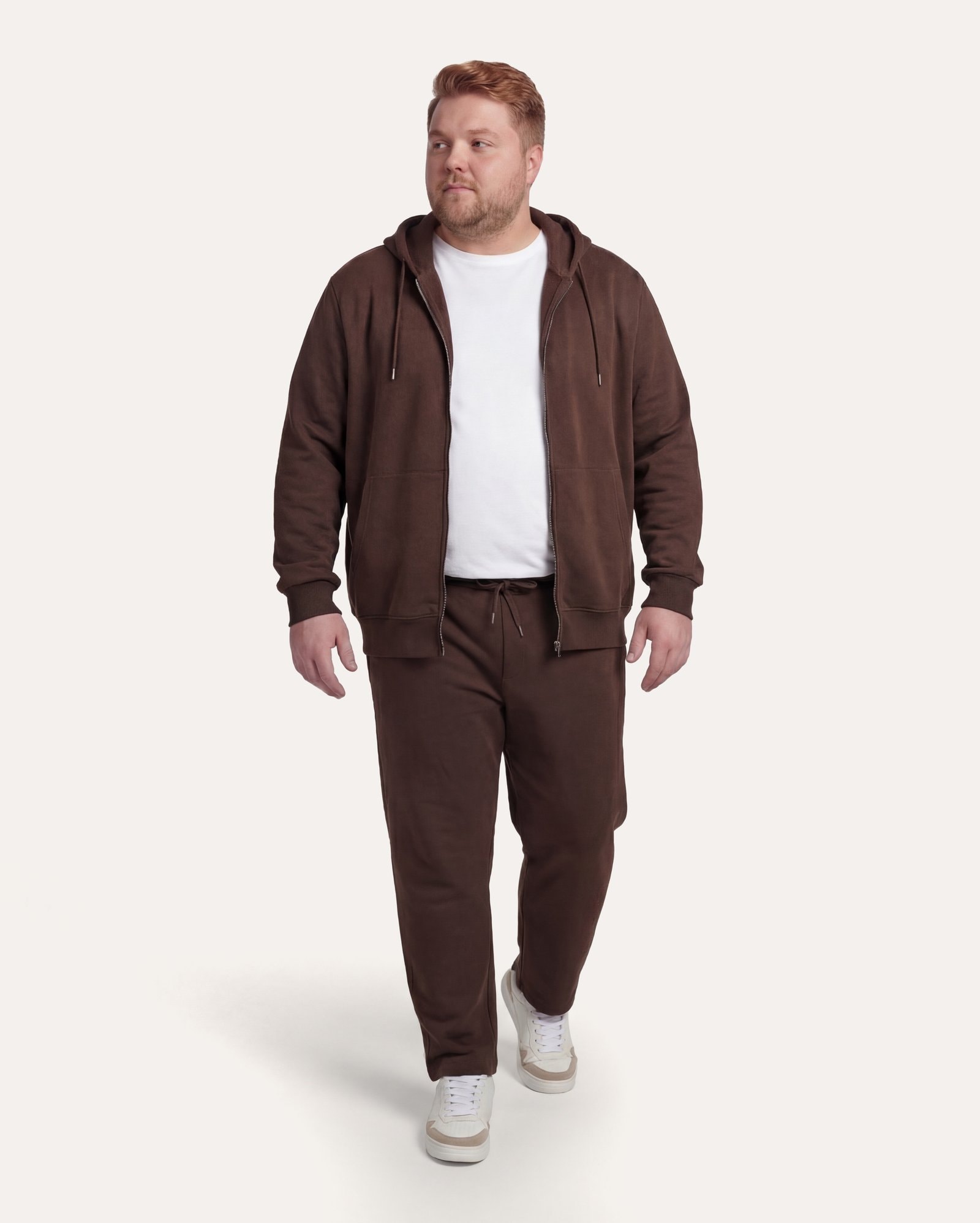 Calça de moletom plus size masculina - Marrom