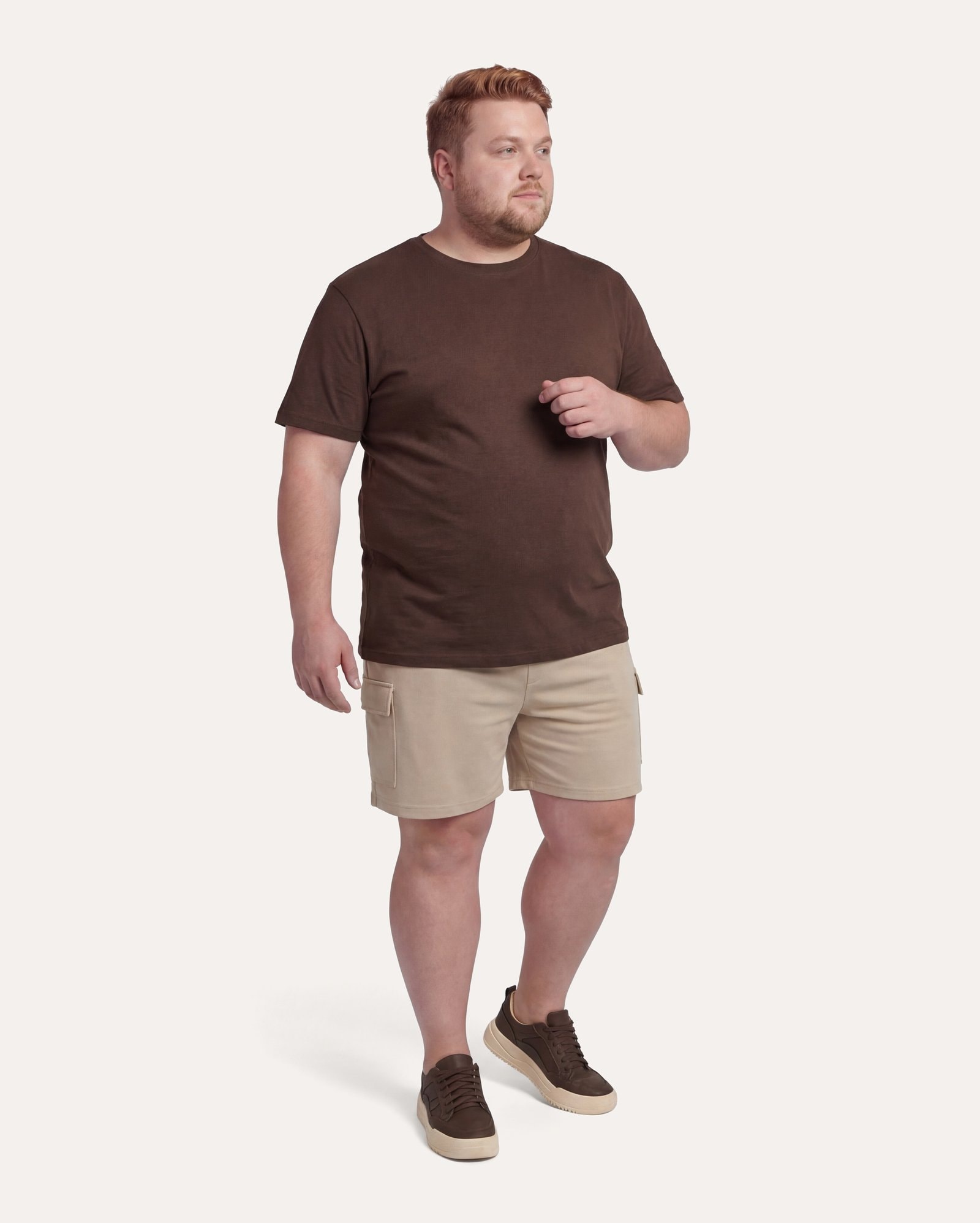 Bermuda plus size masculina cargo - bege