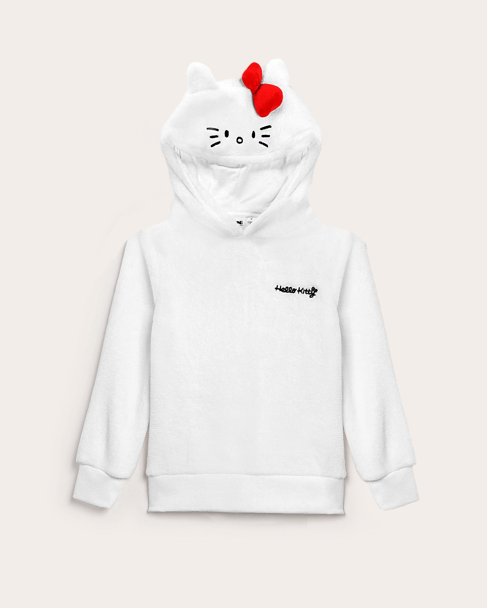 Blusa de moletom infantil em plush Hello Kitty 2-8A - branco | FANLAB