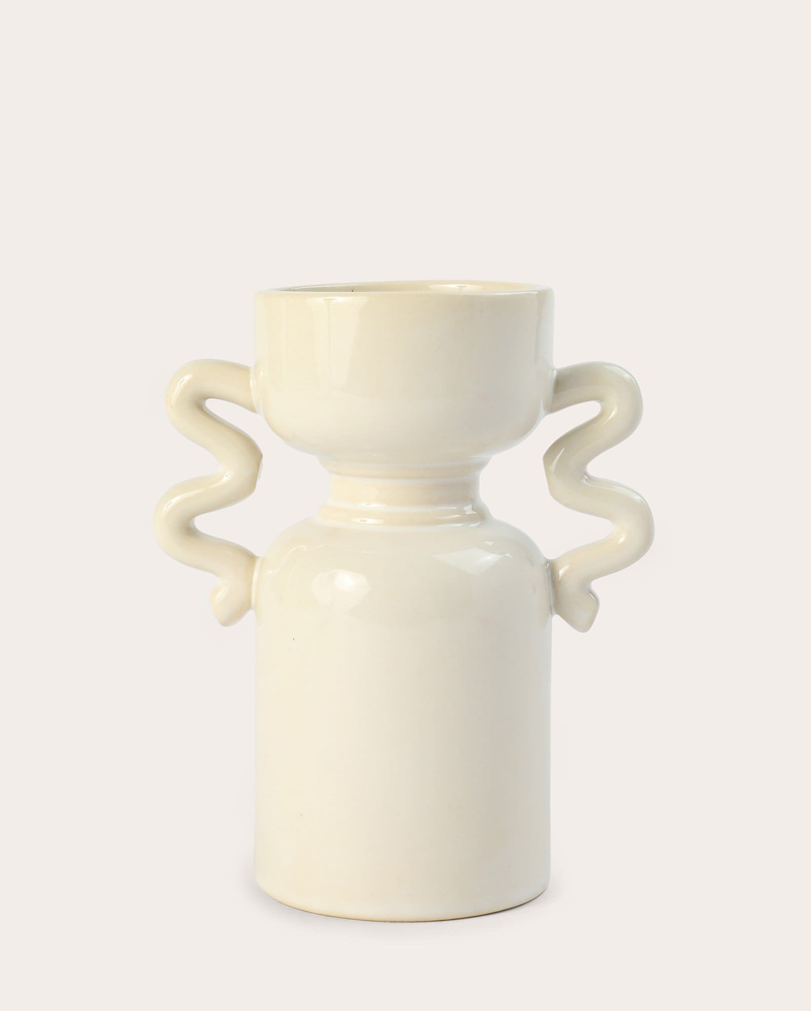 Vaso Lyon 16,4cm - off-white | Casa Riachuelo