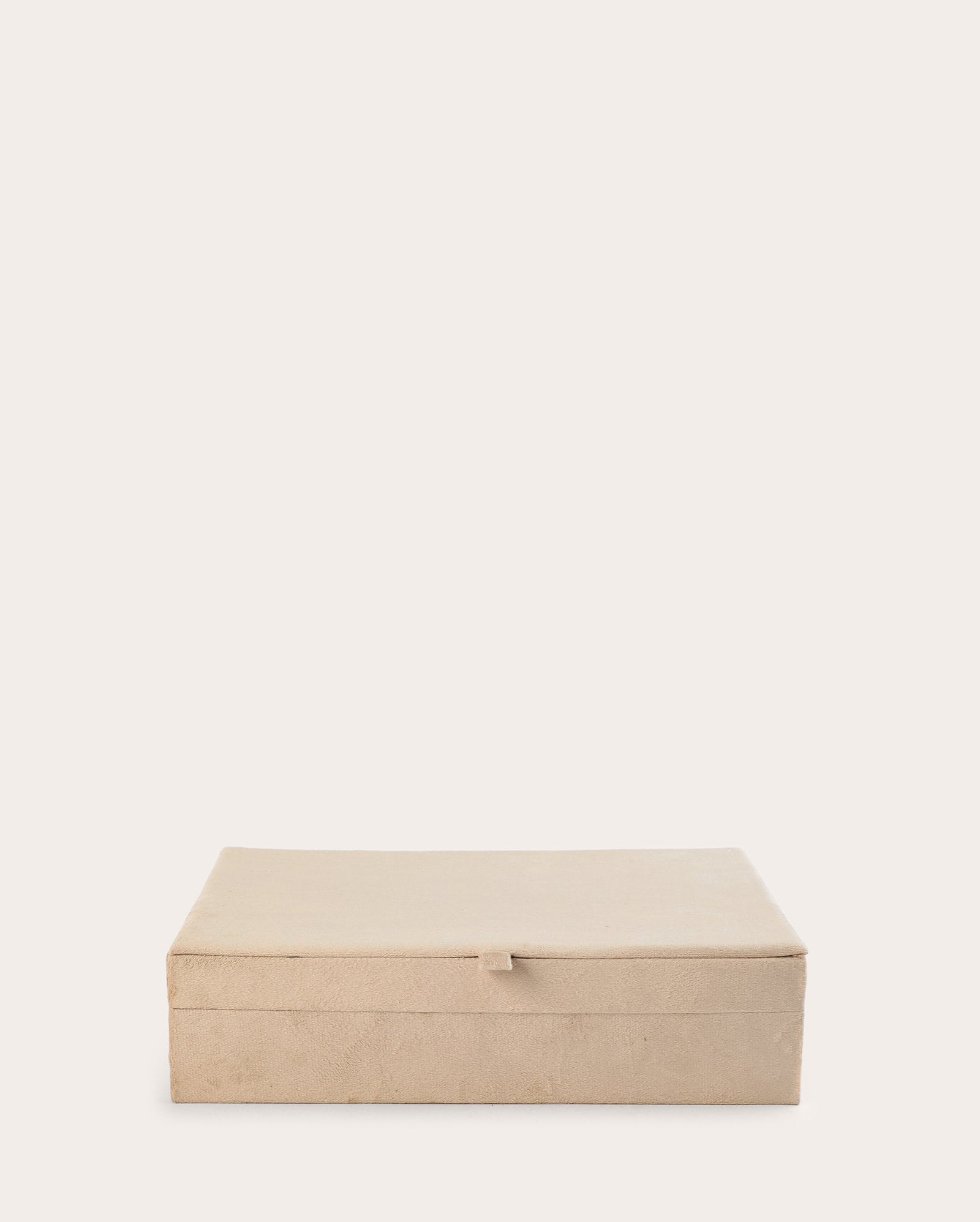 Porta-joias de veludo Lisboa 28x19cm - bege | Casa Riachuelo