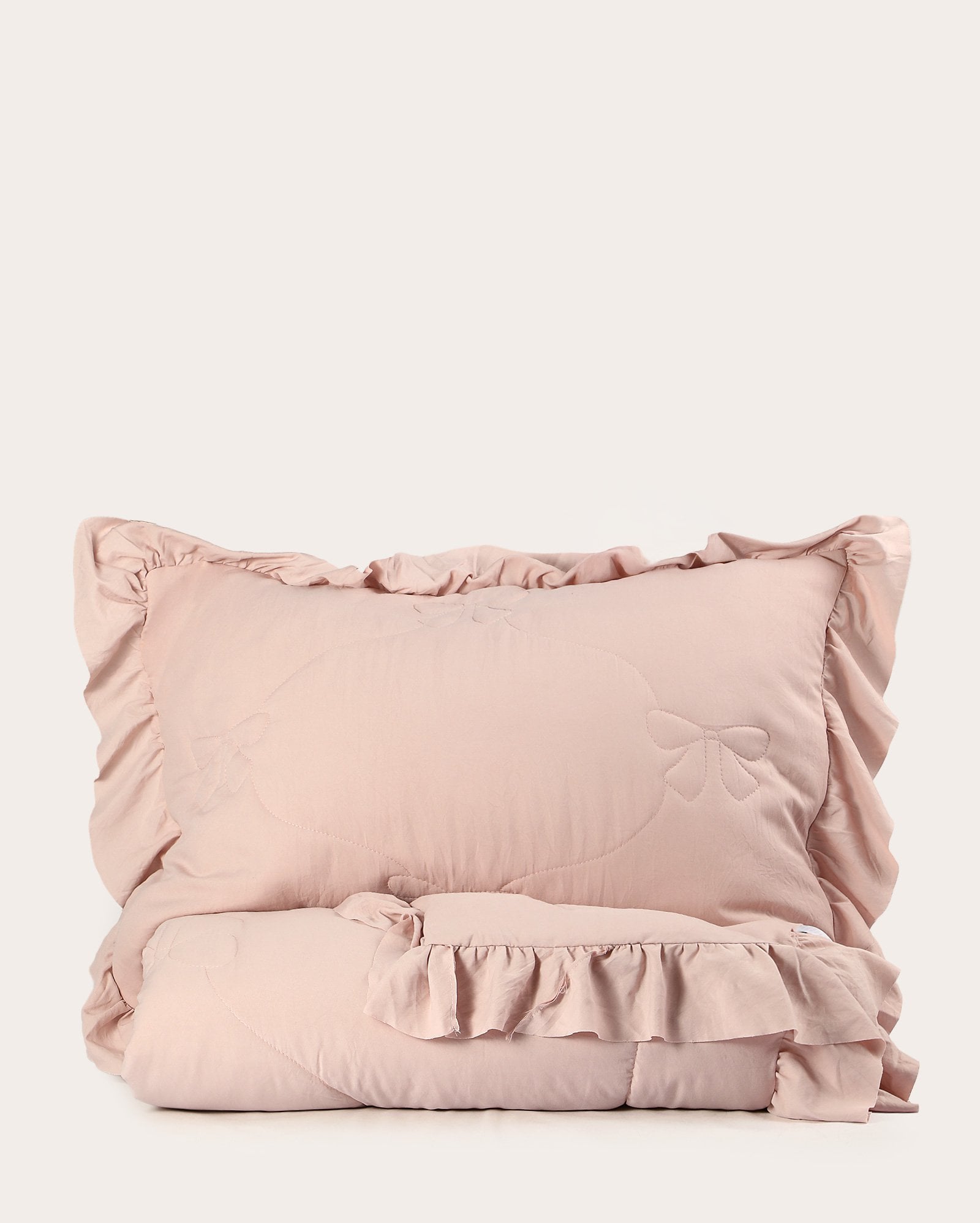 Kit colcha solteiro laços - rosa | Casa Riachuelo