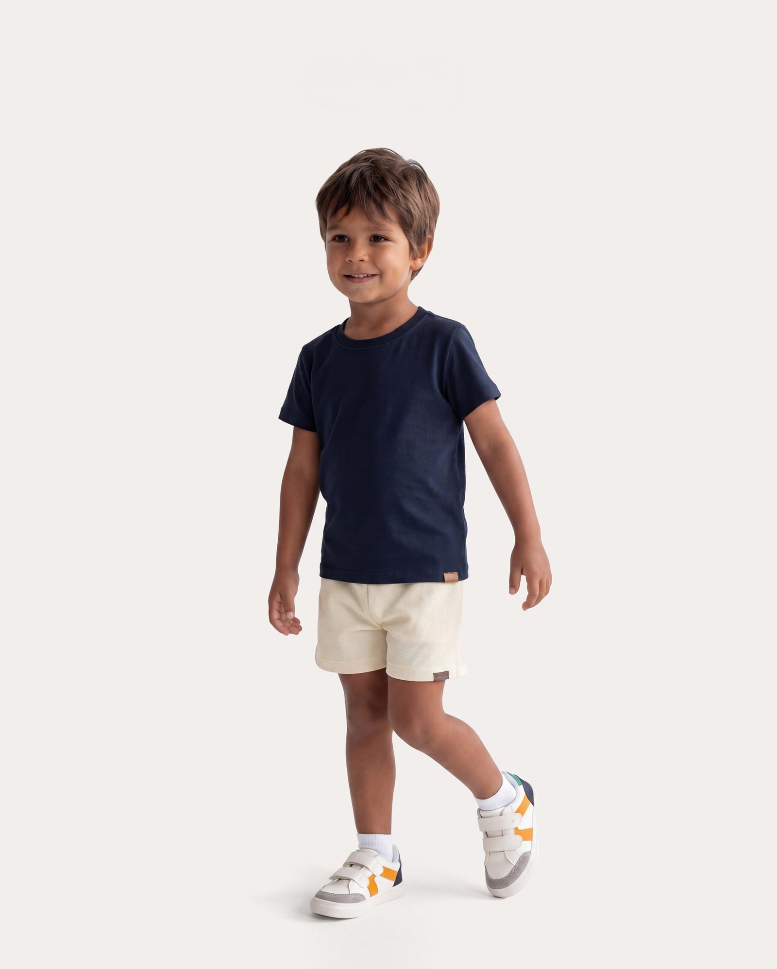 Conjunto curto infantil texturizado 1-6A - multicor