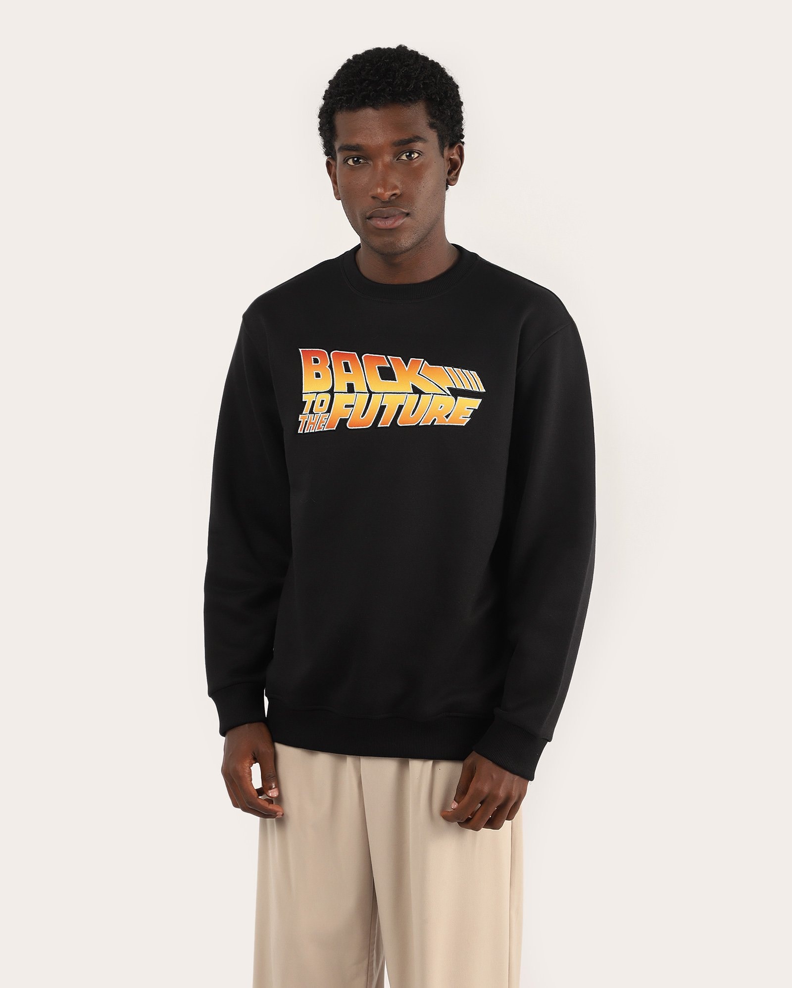 Blusa de moletom masculina Back The Future - preta | FANLAB