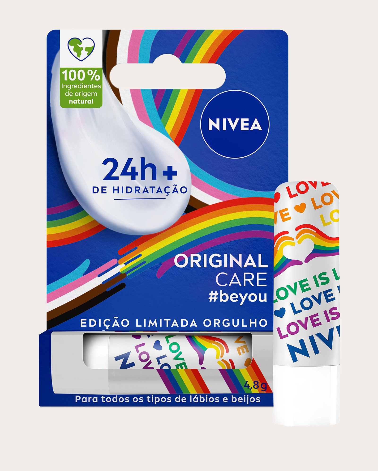 Hidratante labial Original Care Orgulho 4,8g | Nivea