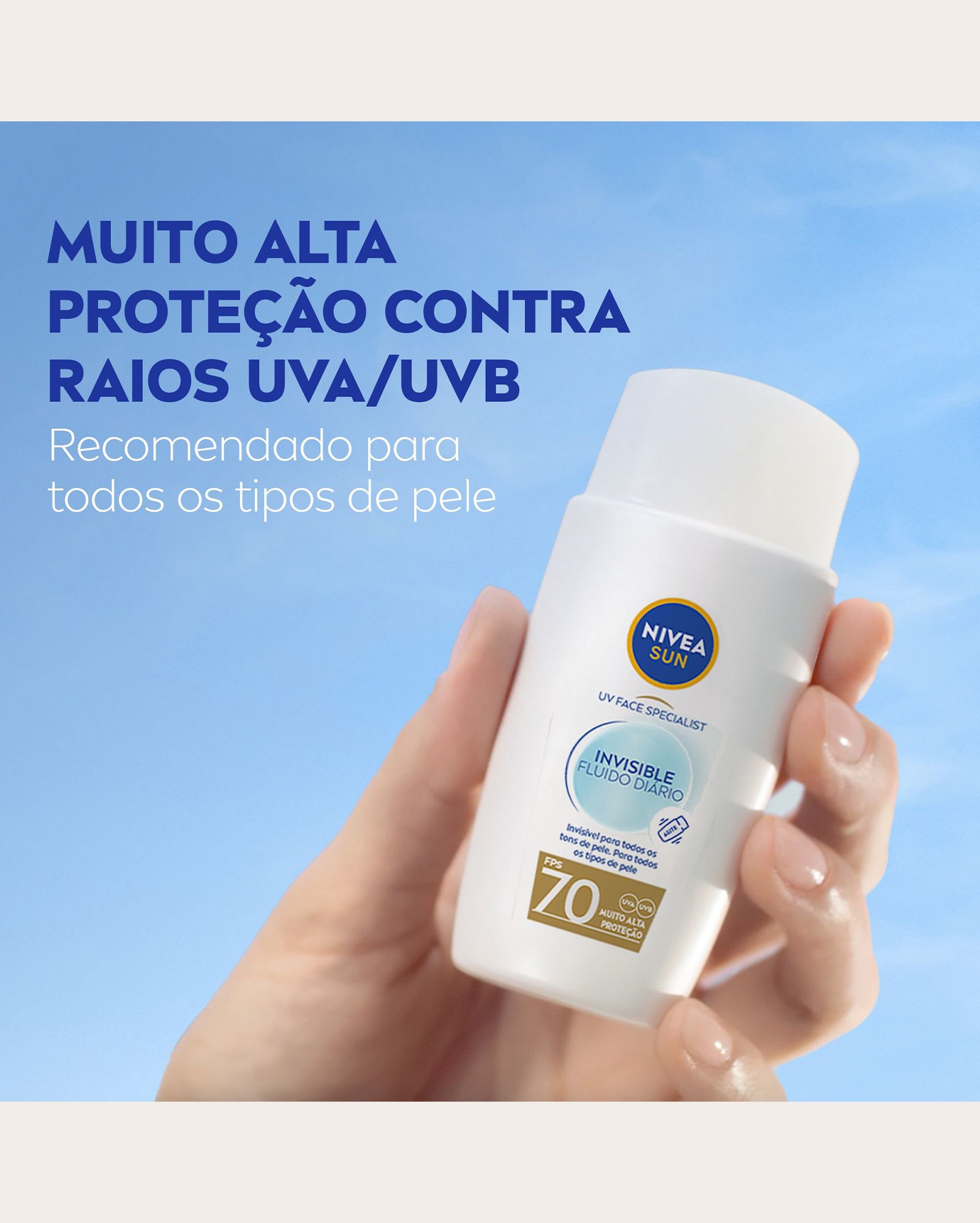 Protetor solar facial Sun UV Face Specialist FPS 70 40ml | Nivea