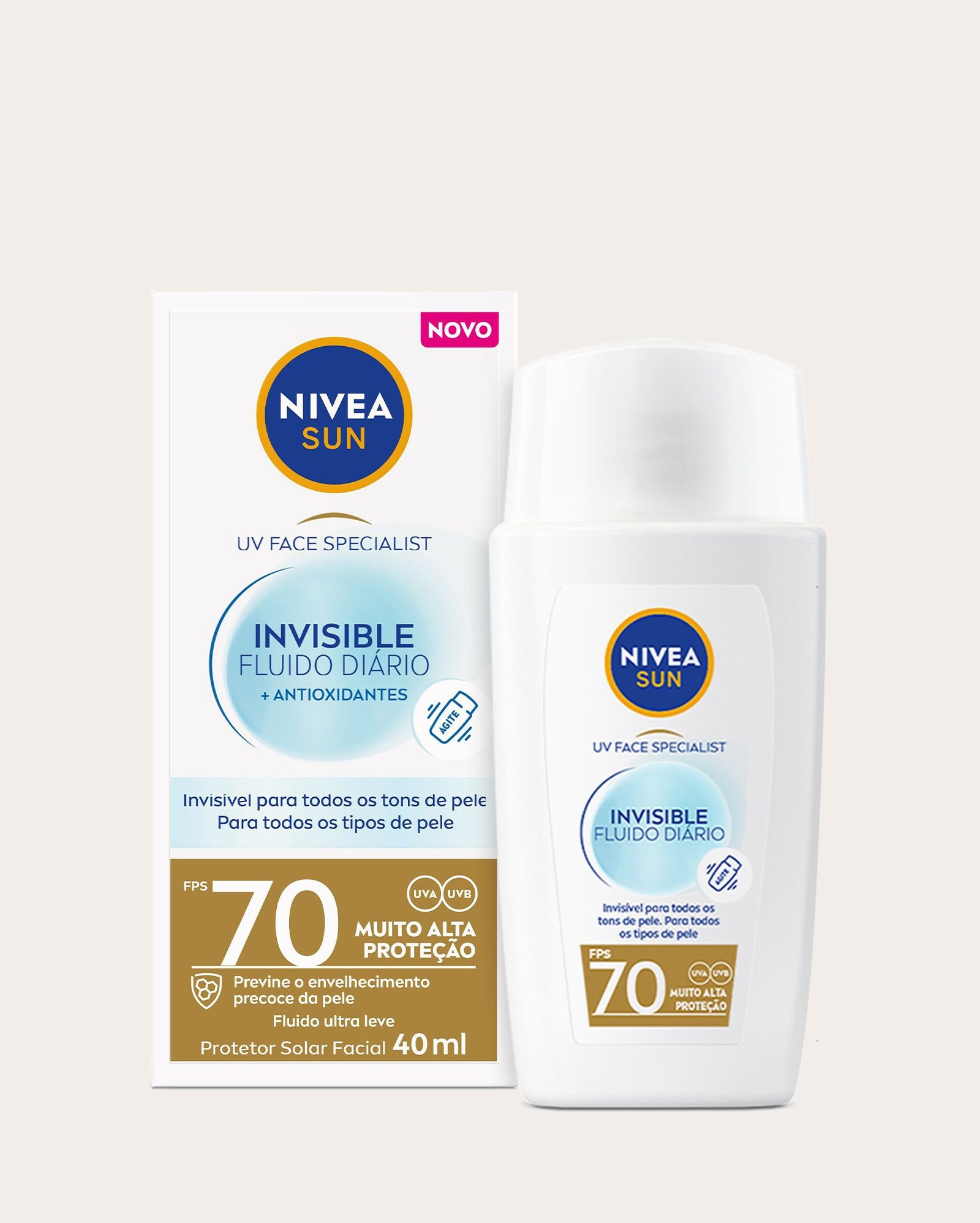 Protetor solar facial Sun UV Face Specialist FPS 70 40ml | Nivea