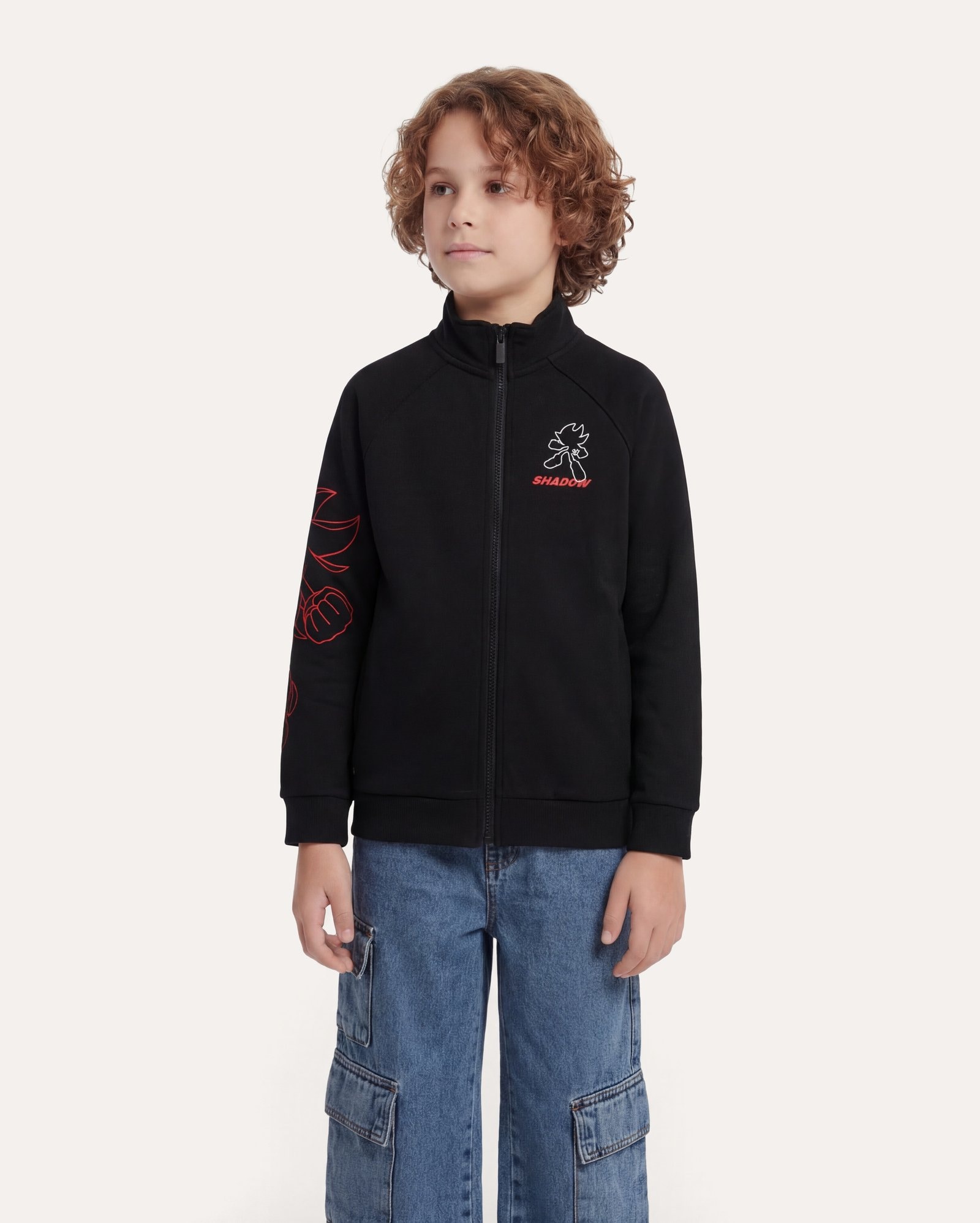 Jaqueta infantil aberta Shadow 6-14A - preto | SEGA