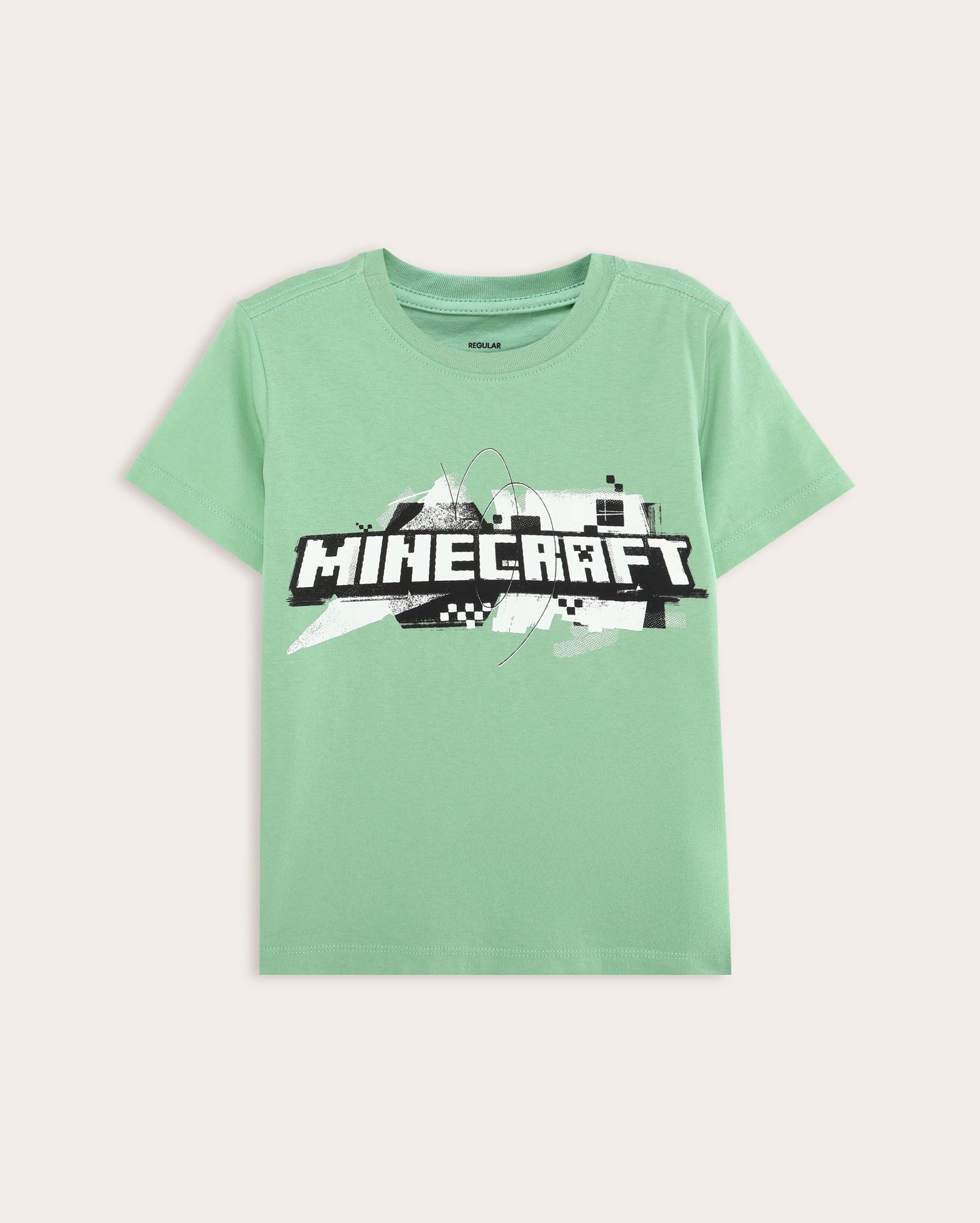 Camiseta infantil regular 6-14A - verde | Minecraft