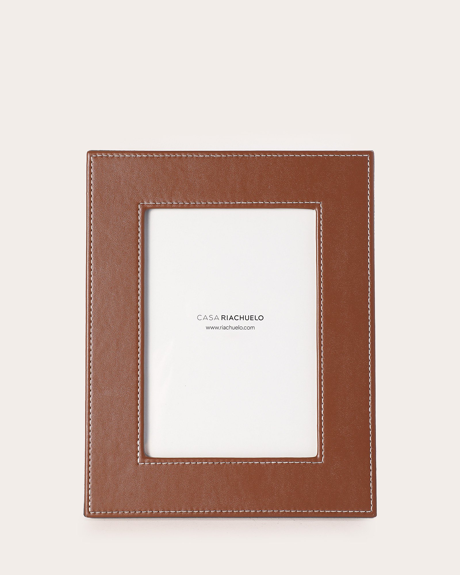 Porta retrato Leather 13x18cm - marrom | Casa Riachuelo