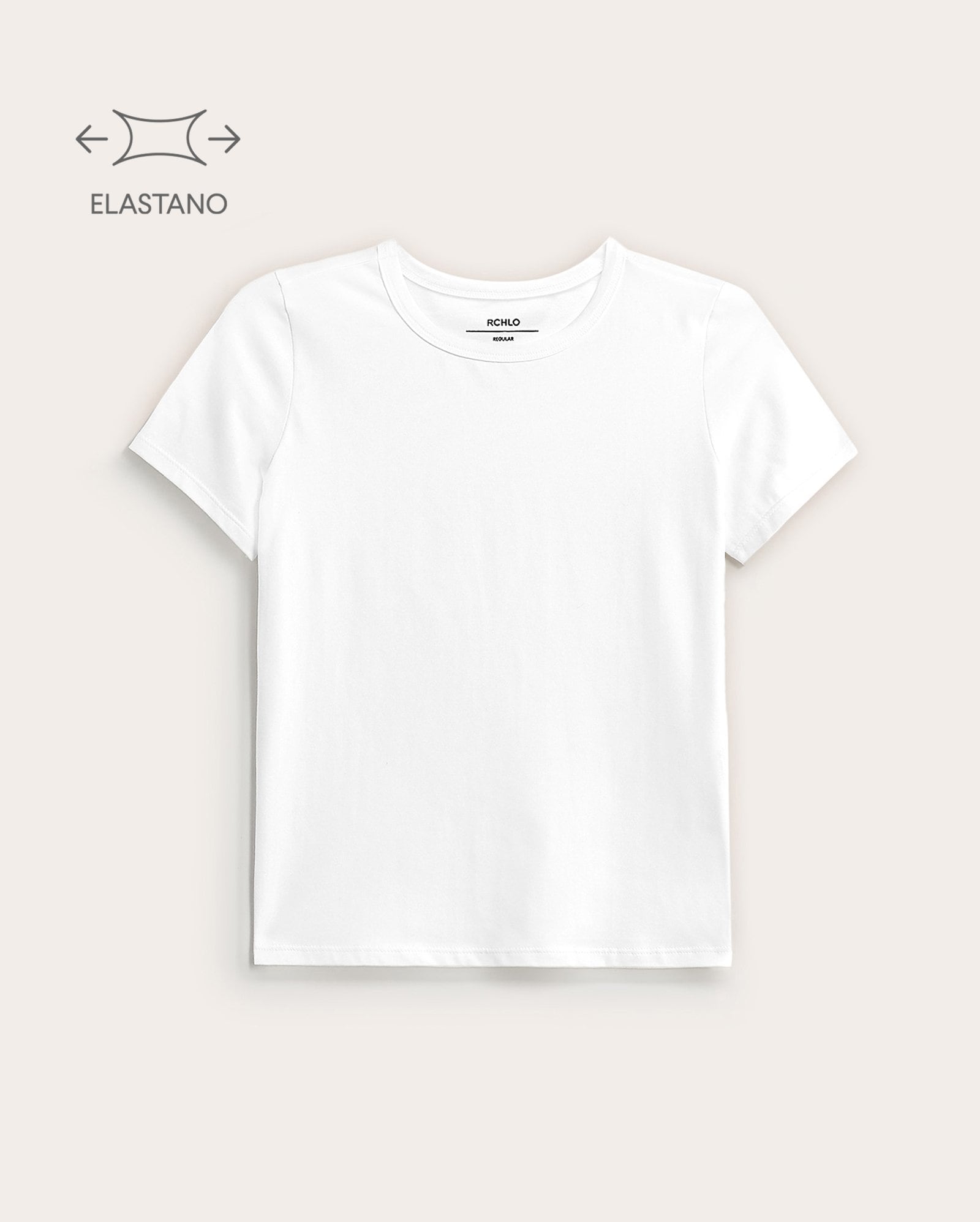 Camiseta infantil regular lisa 6-14A - Branco