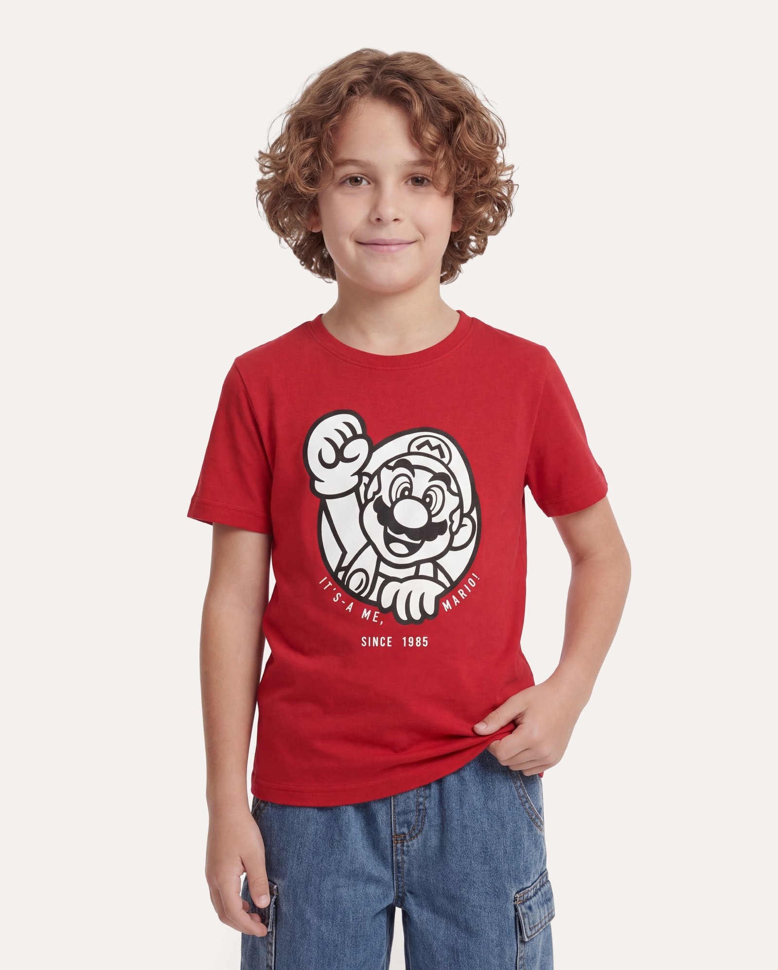 Camiseta infantil regular Mario Bros 6-14A - vermelha | Nintendo