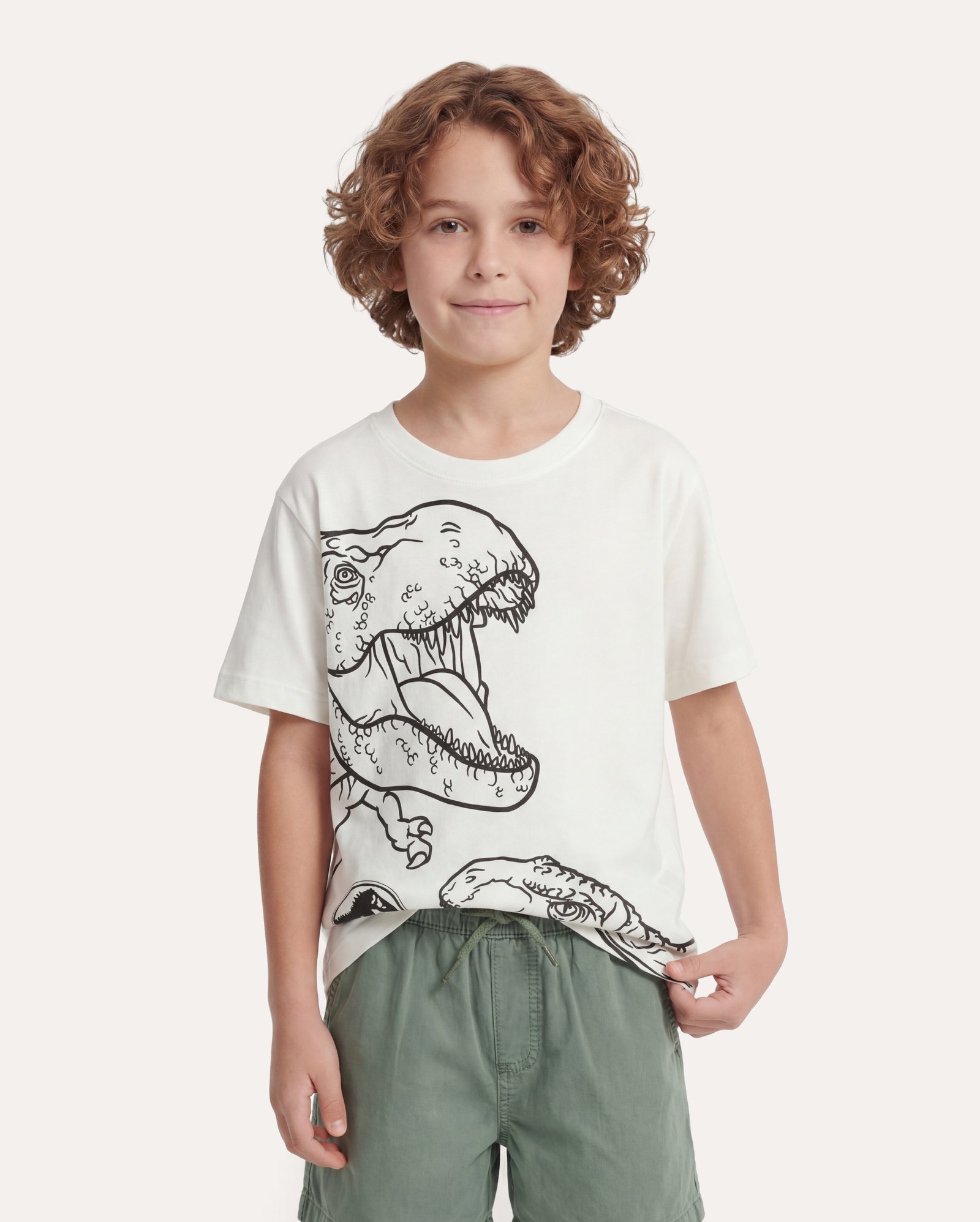 Camiseta infantil Jurassic World 6-14A - off-white | Universal