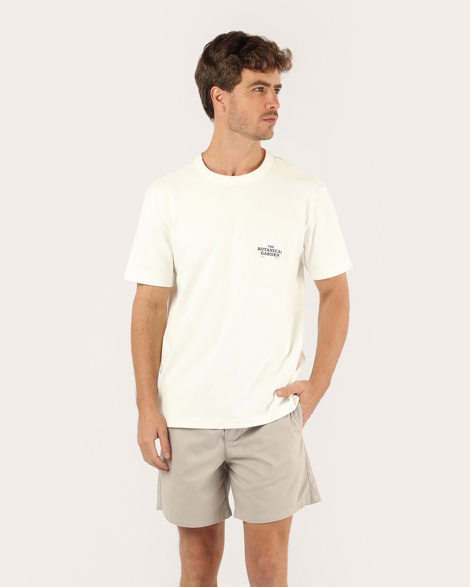 Bermuda sarja masculina cós elástico com cordão - cinza | Pool Jeans