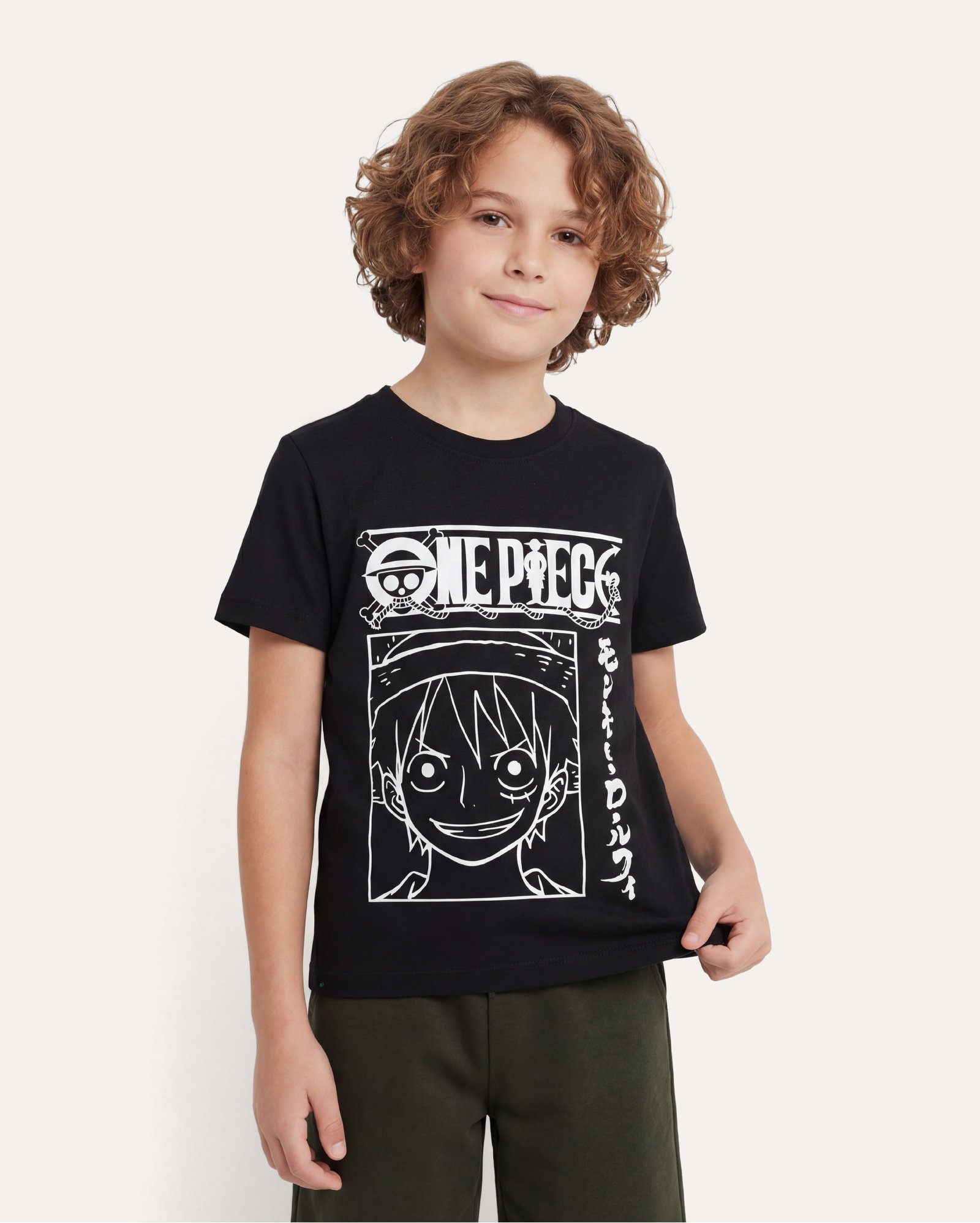 Camiseta infantil regular 6-14A - preta | One Piece