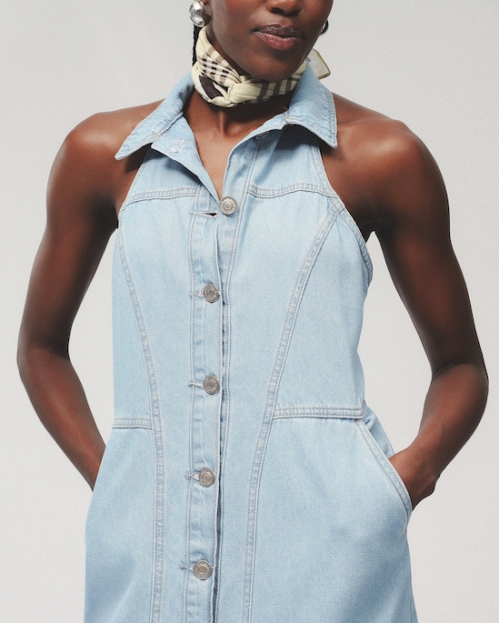 Chemise jeans midi - denim médio | Pool Jeans