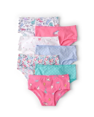 Kit calcinha infantil 7 peças estampas variadas - multicor | Carter's