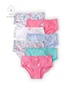 Kit calcinha infantil 7 peças estampas variadas - multicor | Carter's