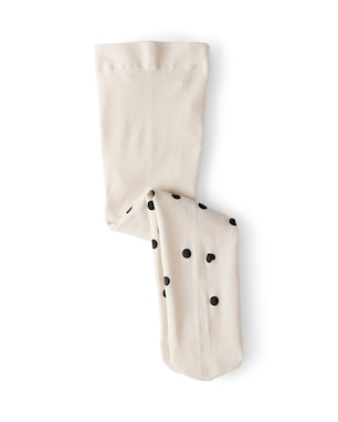 Meia-calça bebê poá corações - bege | Carter's