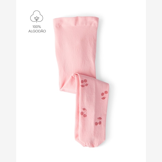 Meia-calça Carter's bebê menina cereja - Rosa Claro
