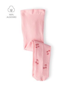 Meia-calça Carter's bebê menina cereja - Rosa Claro