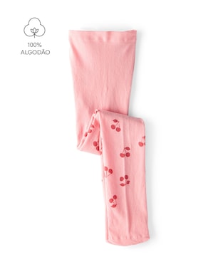 Meia-calça Carter's infantil menina cereja - Rosa Claro
