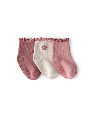 Kit meia bebê 3 pares cano canelado ripple - multicor | Carter's