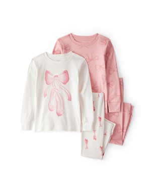 Pijama longo bebê 4 peças laço - multicor | Carter's