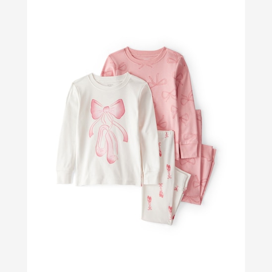 Pijama longo bebê 4 peças laço - multicor | Carter's