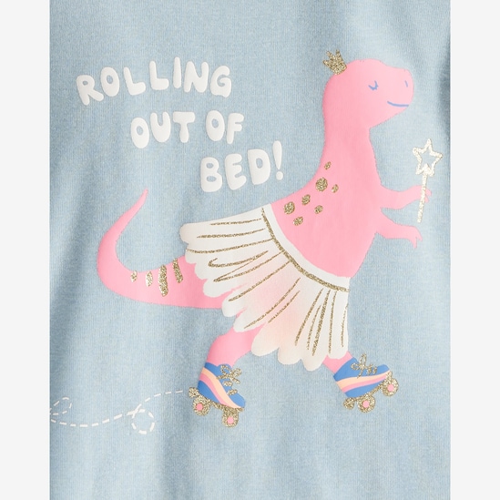 Pijama longo bebê 4 peças dinossauro princesa - multicor | Carter's