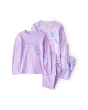 Pijama longo bebê 4 peças unicórnios - lilás | Carter's