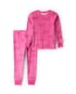 Pijama longo infantil 2 peças em plush laço - rosa | Carter's