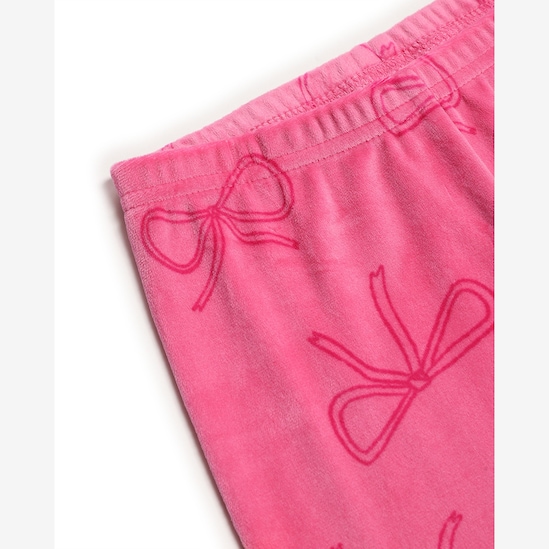 Pijama longo infantil 2 peças em plush laço - rosa | Carter's