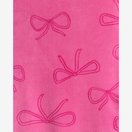 Pijama longo infantil 2 peças em plush laço - rosa | Carter's