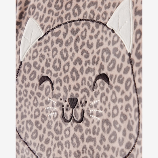 Pijama longo infantil 2 peças em plush onça - bege | Carter's