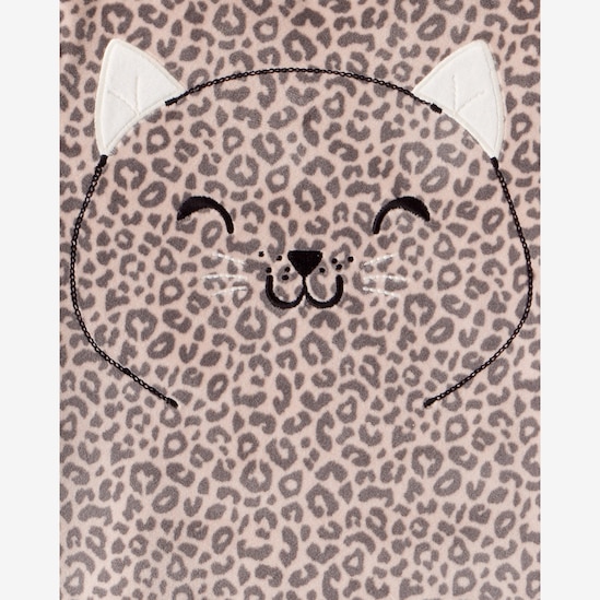 Pijama longo infantil 2 peças em plush onça - bege | Carter's