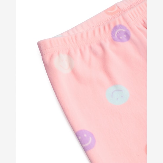 Pijama longo infantil 2 peças em plush sorrisos - rosa | Carter's