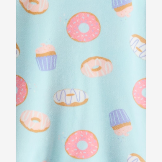 Pijama longo infantil 2 peças em plush docinhos - azul | Carter's