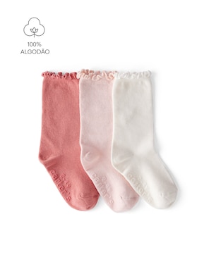 Kit meia infantil 3 pares em ripple - multicor | Carter's