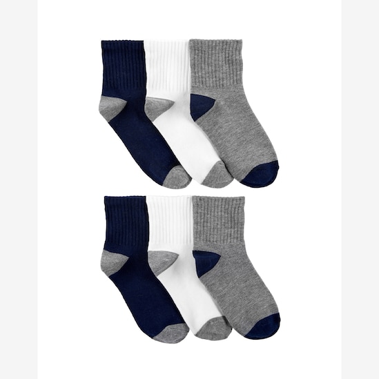Kit meia infantil 6 pares com cano longo mescla - multicor | Carter's
