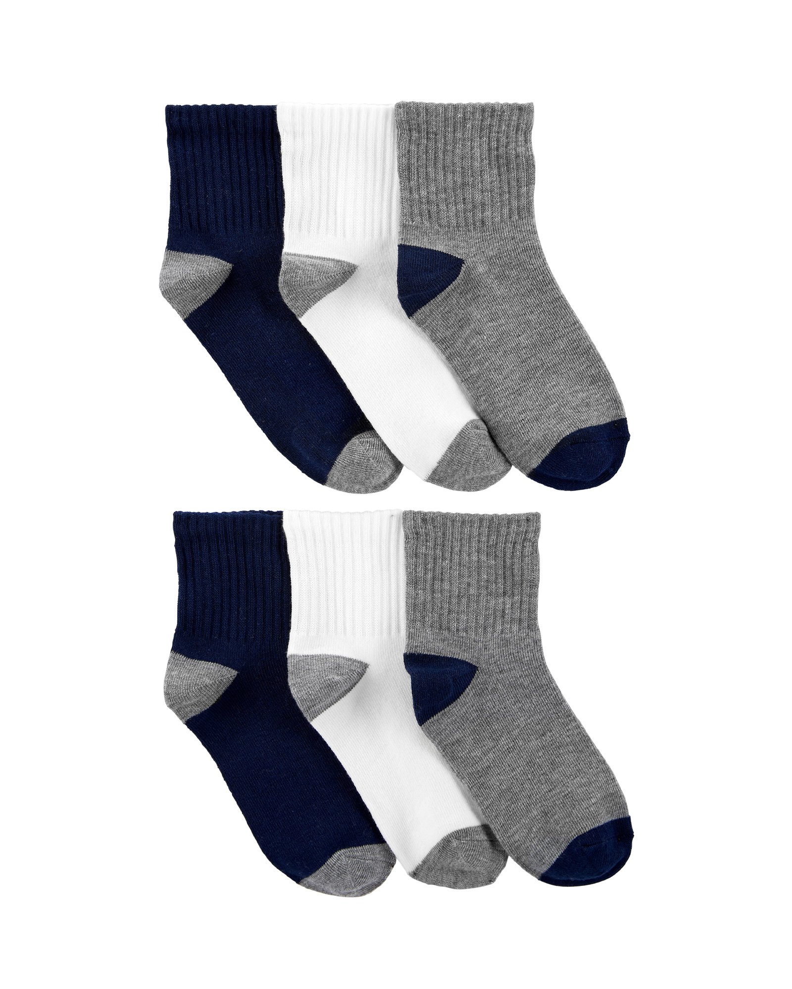 Kit meia infantil 6 pares com cano longo mescla - multicor | Carter's