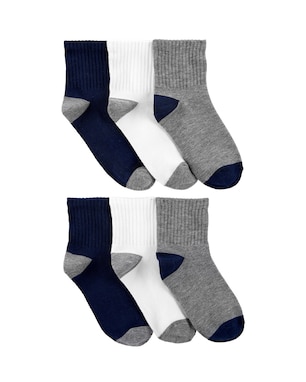 Kit meia infantil 6 pares com cano longo mescla - multicor | Carter's