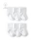 Kit meia bebê 6 pares com cano médio dobrado - branco | Carter's