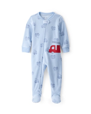 Macacão pijama bebê em fleece bombeiro - azul | Carter's