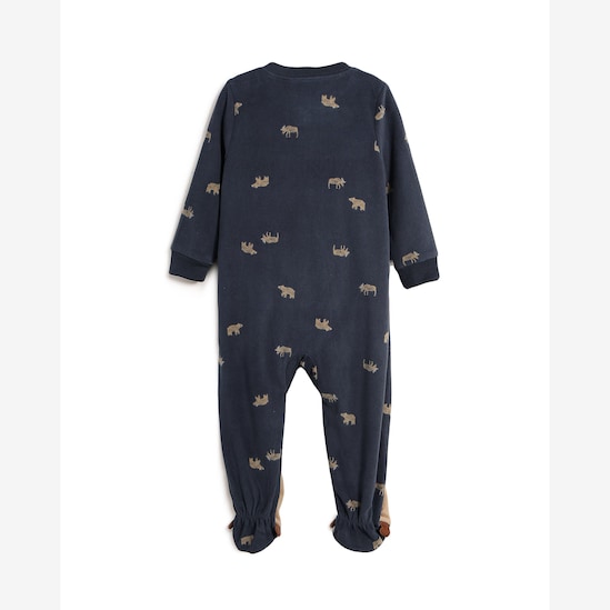 Macacão pijama bebê em fleece alce - azul | Carter's