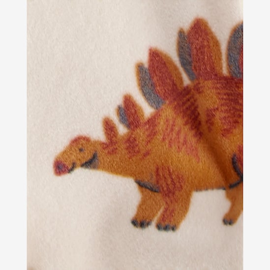 Macacão pijama bebê em plush dino - bege | Carter's