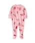 Macacão pijama infantil em fleece morango - rosa | Carter's