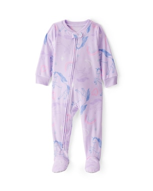 Macacão pijama infantil em fleece unicórnios - lilás | Carter's
