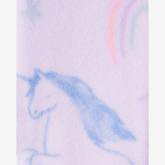 Macacão pijama infantil em fleece unicórnios - lilás | Carter's